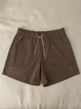 Fabletics Brown Drawstring Athletic Shorts